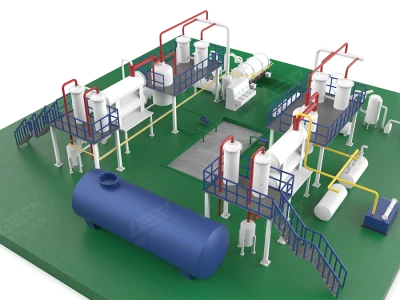 Pabrik Pirolisis Ban Batch | Mesin Daur Ulang Ban Bekas Menjadi 