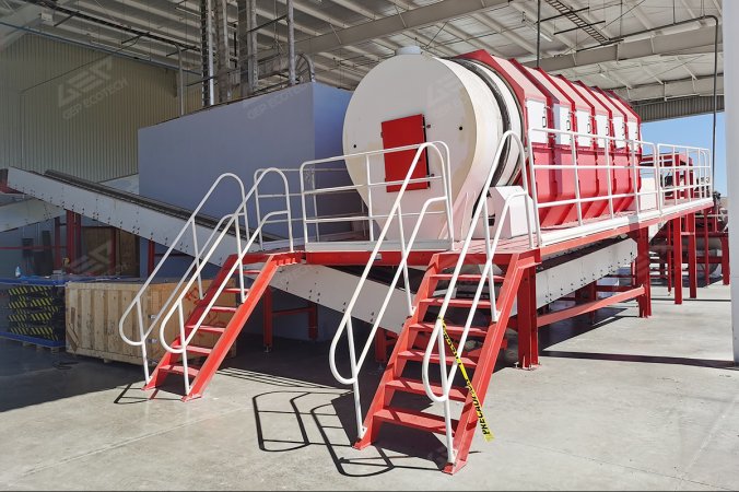 Layar Trommel untuk Proyek Daur Ulang Limbah Aluminium di Meksiko