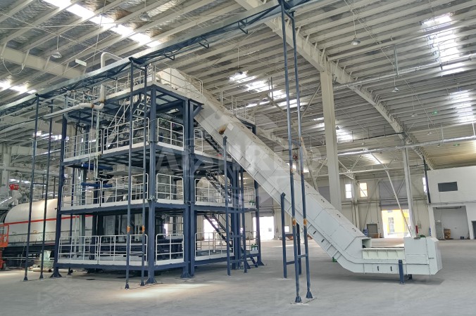 Mesin Pemotong Empat Poros untuk Proyek Daur Ulang Baterai Lithium di Henan, Tiongkok
